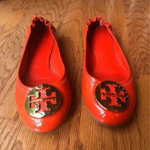 Orange Tory Burch Ballet Flat